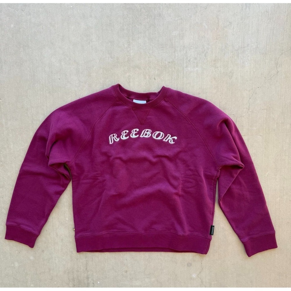 Vintage Reebok Embroidered‎ Spellout Crewneck Sweatshirt Y2K
